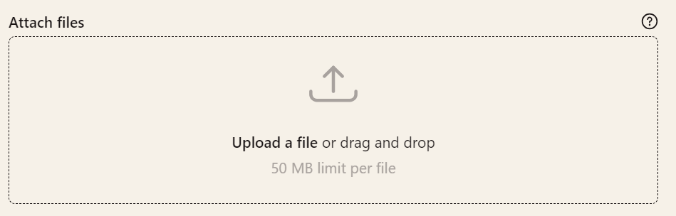 Currently only the 'Upload a file' text is clickable. This isn't very obvious from a UX point of view. It would be good to have the icon clickable, if not, the entire field.