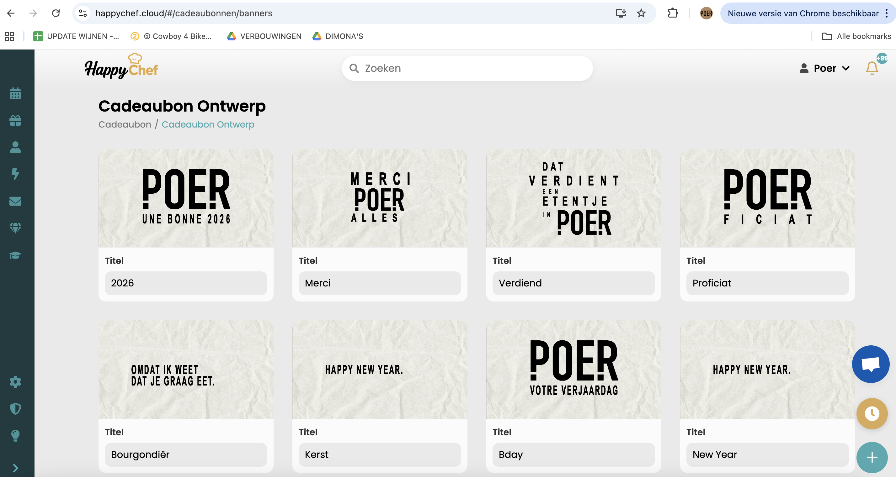 9 ontwerpen in back office