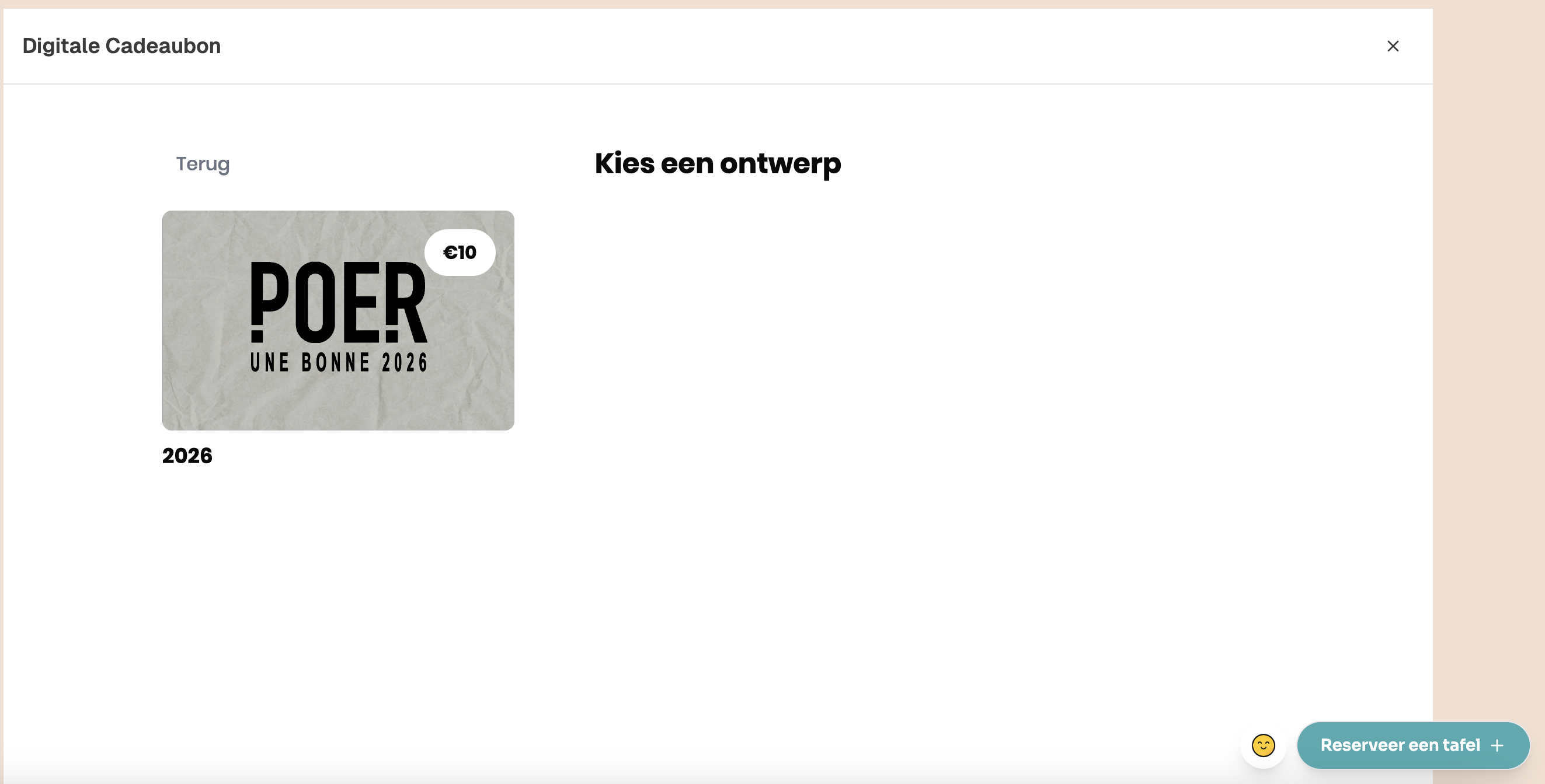 1 ontwerp zichtbaar op website