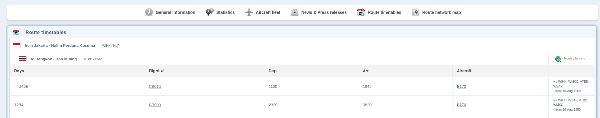 Hi Sami,My timetable (Nimbus, HATF) doesn't display the stopovers properly. It states all airports in the return routing for each sector.I would expect it to only show the tech stop airport for the sector displayed...Kind regards,NC