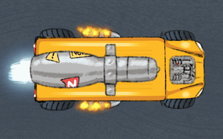 Concept art by Rae. This car exists but the animation does not.