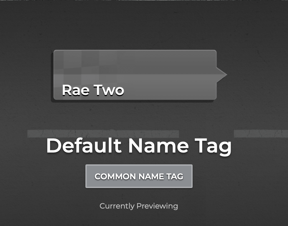 Default name tag