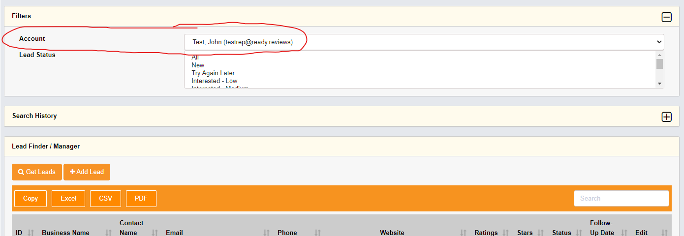 Create a report for visibility for VARs to see their sales reps leads and the current statuses of the leads
