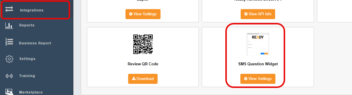Located in the user back office integrations tab to the left