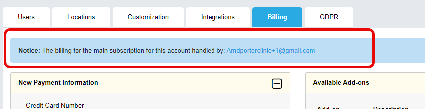 Child accounts see this notice