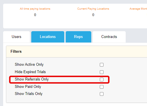 There's an added option to filter to referrals only