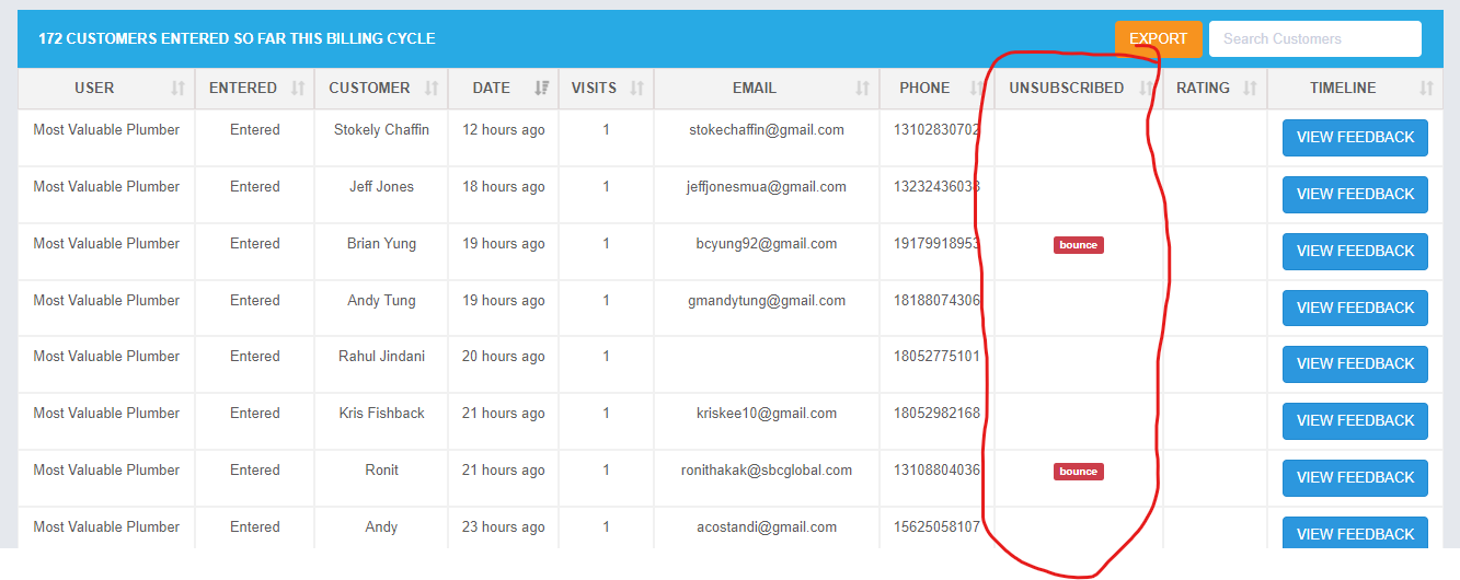 Located in the user back office -&gt; Customer tab