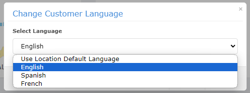 On the customer signup form, there is a language sl