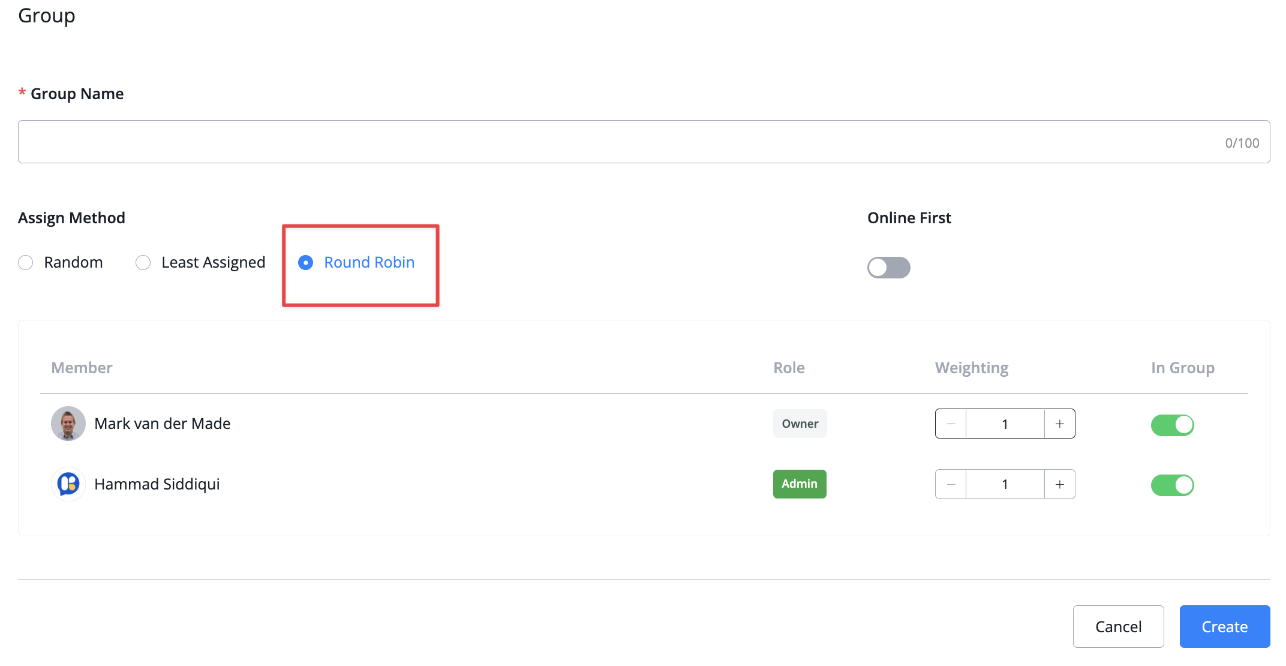 &nbsp; This will provide a more equal distribution of tickets between the agents inside the group based on their weighting
