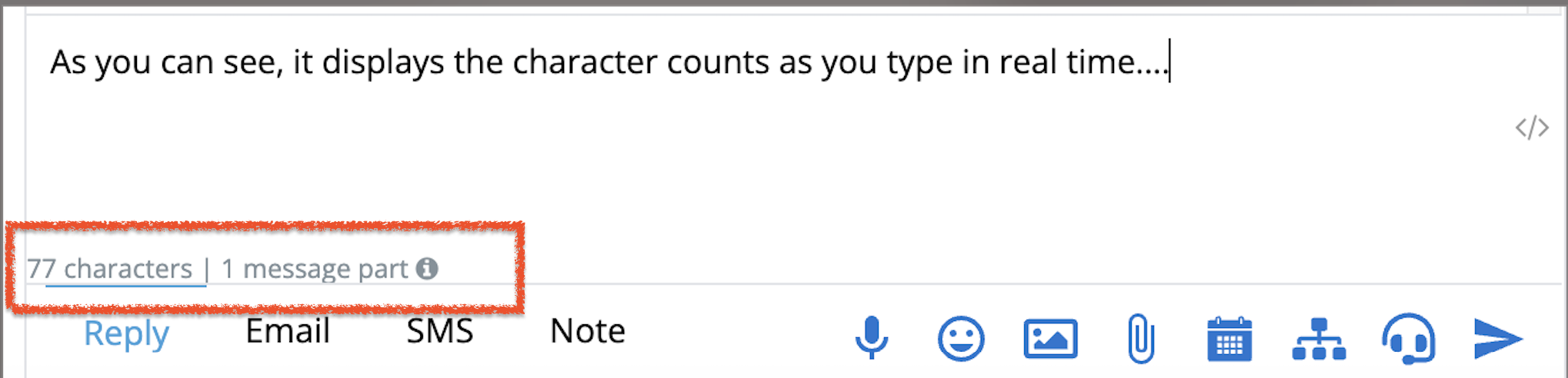 SMS channel - balance character limits&nbsp;